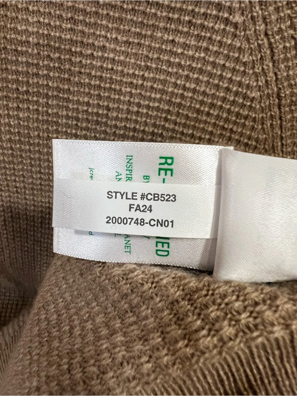J. Crew Cashmere Waffle Knit Hooded Sweater Heather Sand Size XS NWT Cozy Lounge